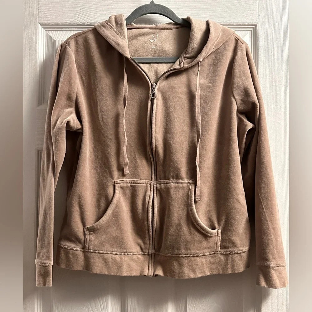 vintage NY&CO velour hoodie for women, size XL